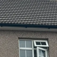New fascia, soffit and guttering we fitted along the eaves